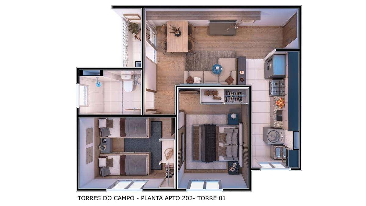 APARTAMENTO  VENDA 2 QUARTOS- RESIDENCIAL TORRES DO CAMPO-CEILNDIA SUL