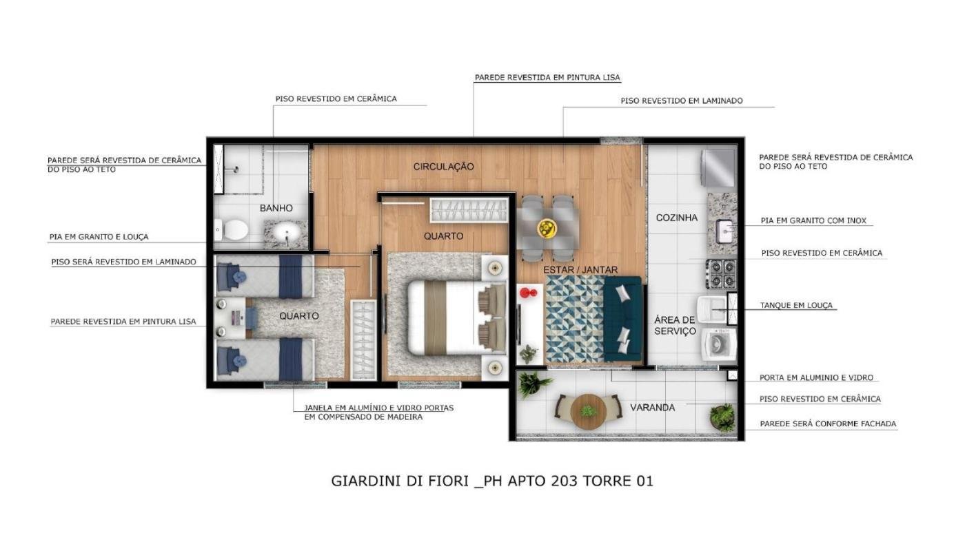 RESIDENCIAL GIARDINI DI FIORI-GAMA-DF