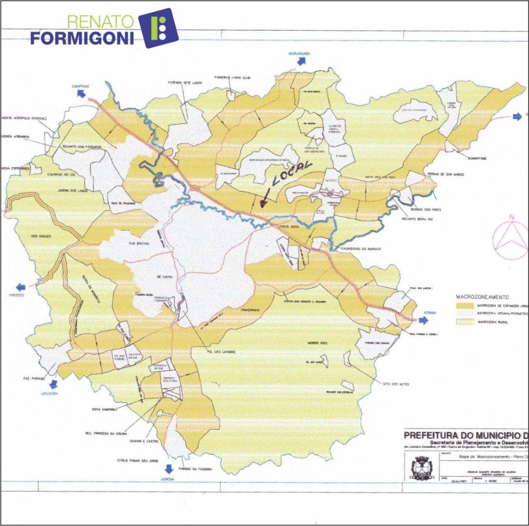 ITATIBA - Área de 70.000 m², à venda com 250 m de frente e acesso para a Rod Dom Pedro I.