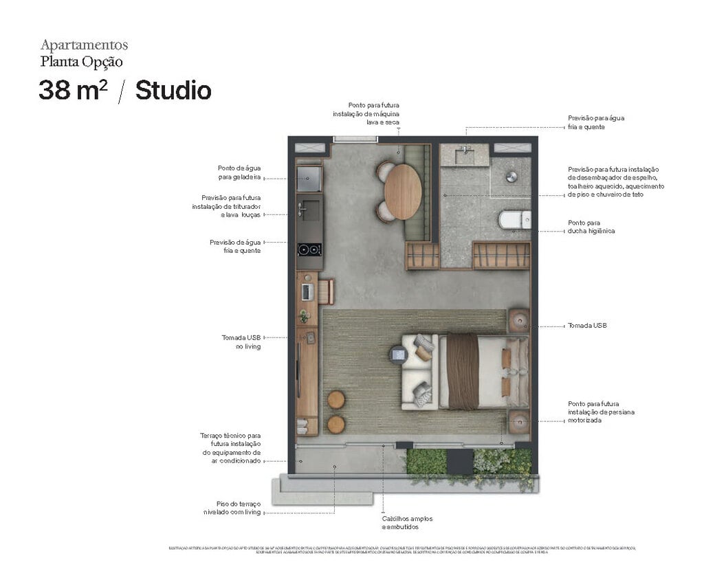 Planta 09 - 1 dorm 38m - studio - opo