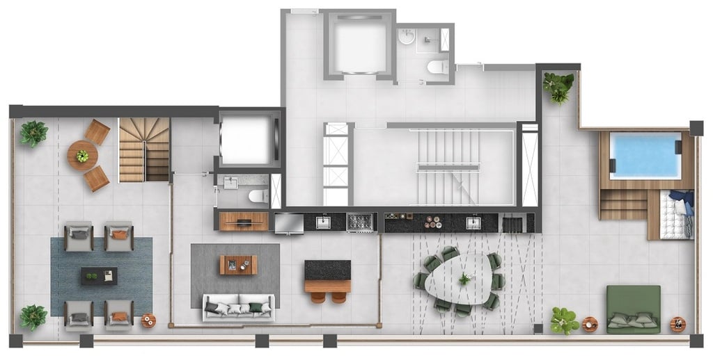 Planta 08 - 3 dorm 272m - duplex superior