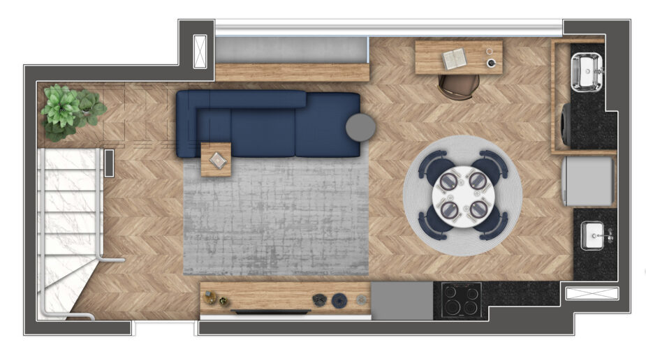 Planta 03 - 2 dorm 85m - duplex inferior