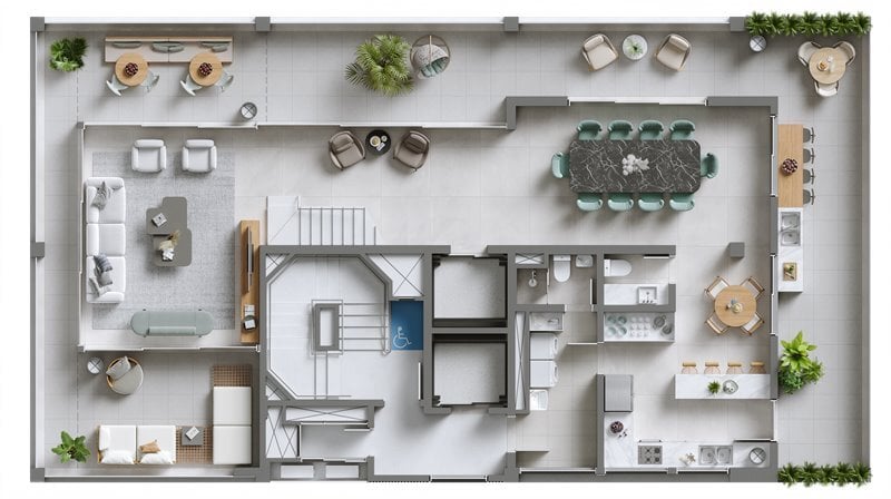 Planta 11 - 4 dorm 386,72m - triplex - inferior