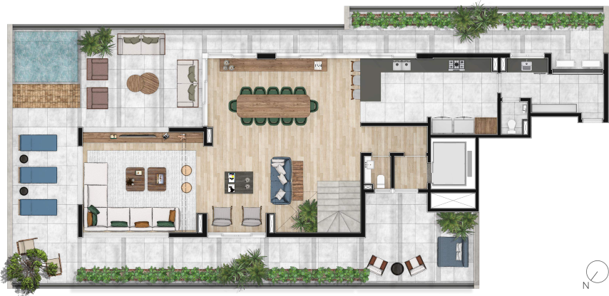 Planta 10 - 4 dorm 438m - duplex - inferior