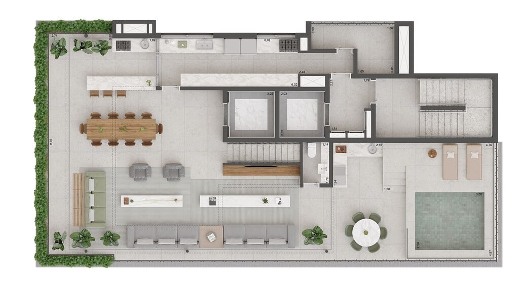 Planta 05 - 4 dorm 327m - cobertura duplex - superior