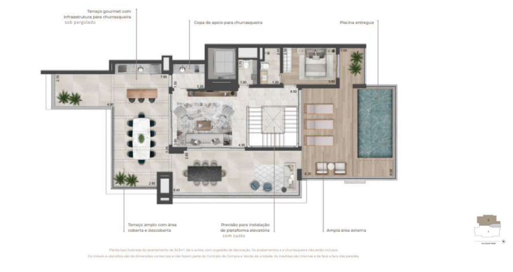 Planta 07 - 4 dorm 343m - cobertura duplex - superior