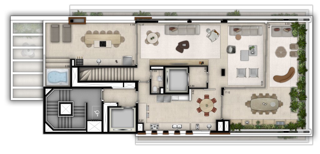 Planta 04 - 4 dorm 427 10m - cobertura duplex superior