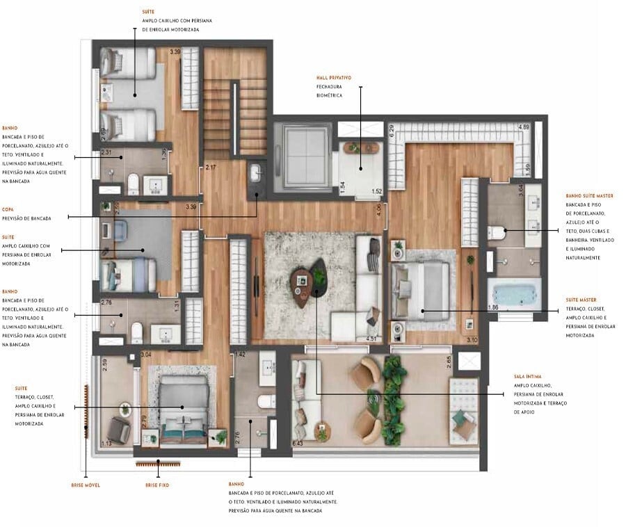 Planta 09 - 4 dorm 300m - cobertura duplex - inferior