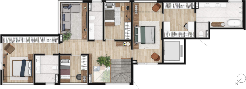 Planta 11 - 4 dorm 438m - duplex - superior