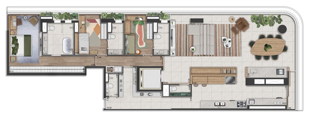 Planta 06 - 3 dorm 193m - opo 2