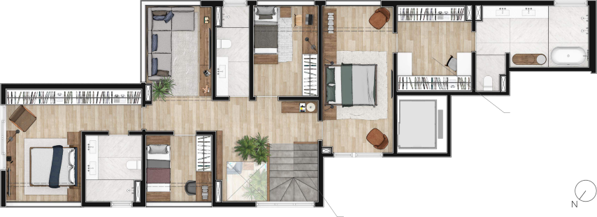 Planta 11 - 4 dorm 438m - duplex - superior