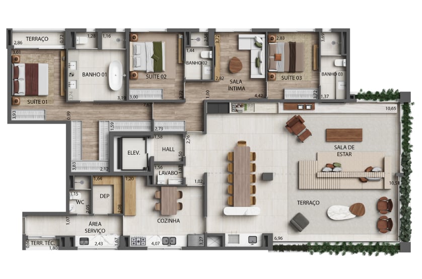 Planta 06 - 3 dorm 241m - opo 2