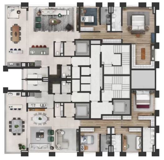 Planta 01 - 3 dorm 191 3m