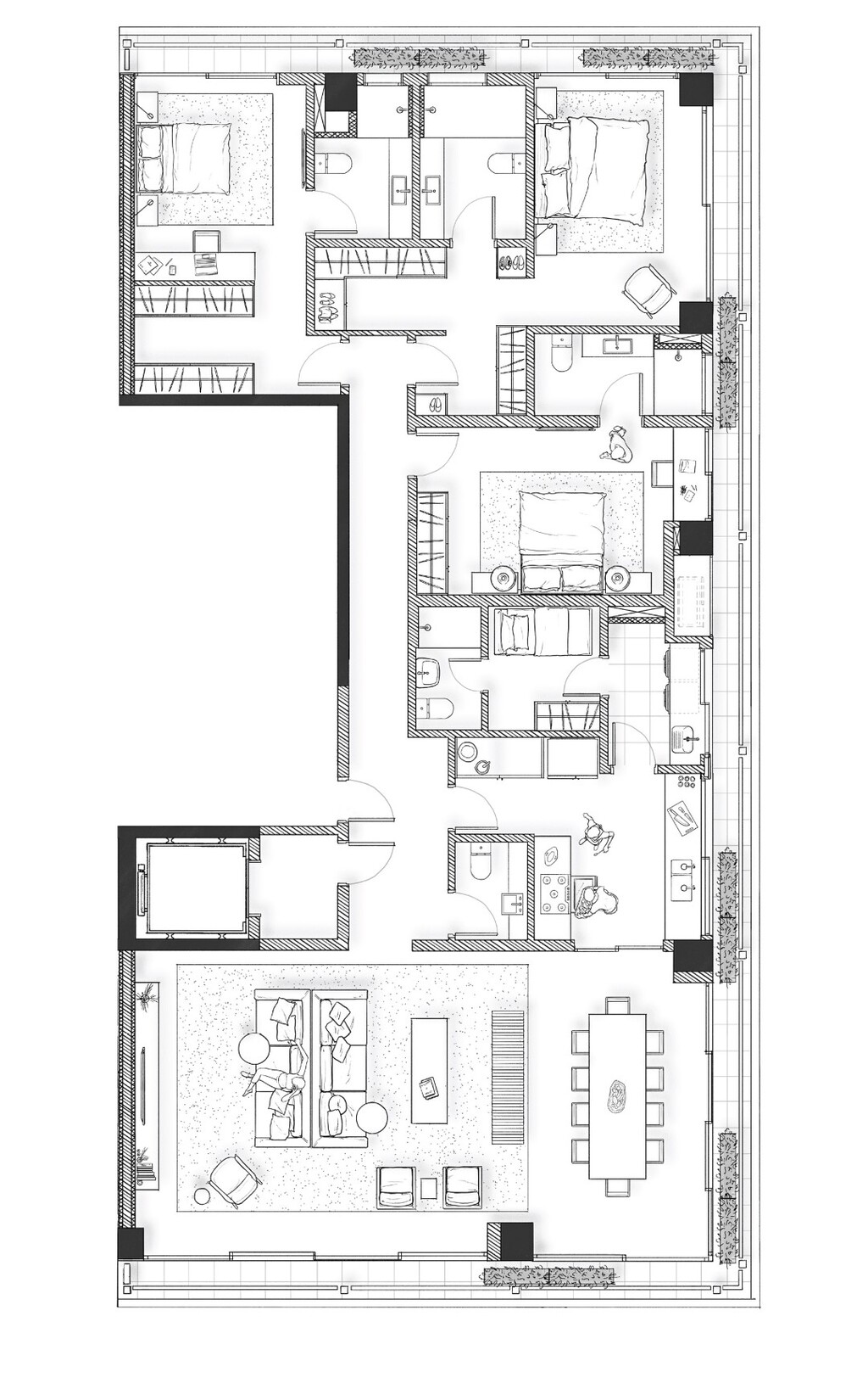 Planta 03 - 3 dorm 250m - opo