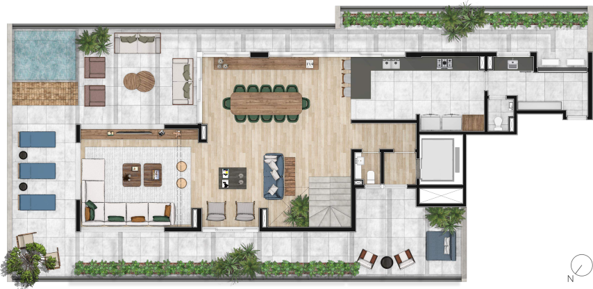 Planta 10 - 4 dorm 438m - duplex - inferior