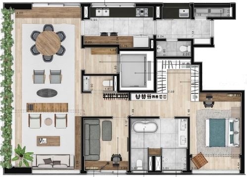 Planta 03 - 2 dorm 134m - opo 2