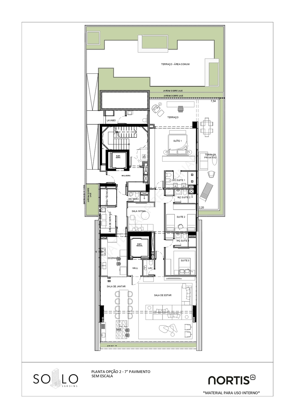 Planta 05 - 3 dorm 277 61m - garden - opo