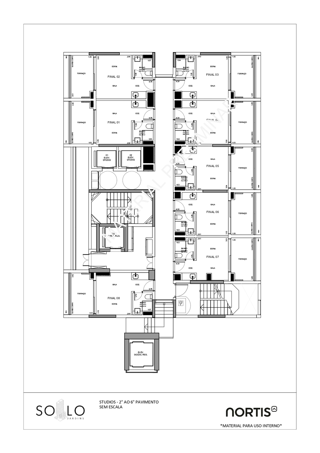 Planta 10 - 1 dorm 25 7m - studio