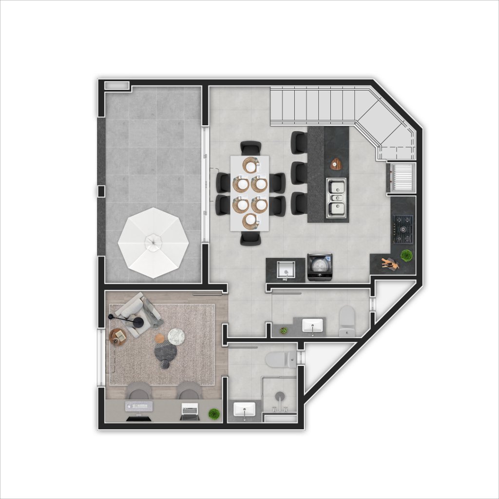 Planta 08 - 2 dorm 101m - cobertura duplex - superior