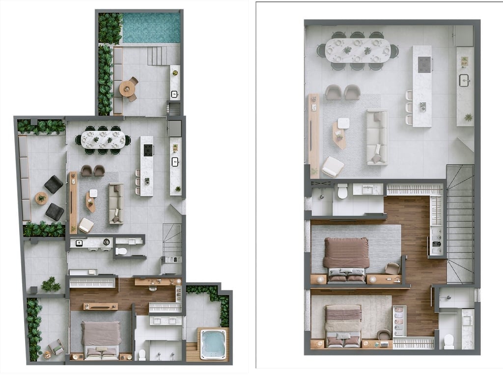 Planta 16 - 3 dorm 228,32m - garden