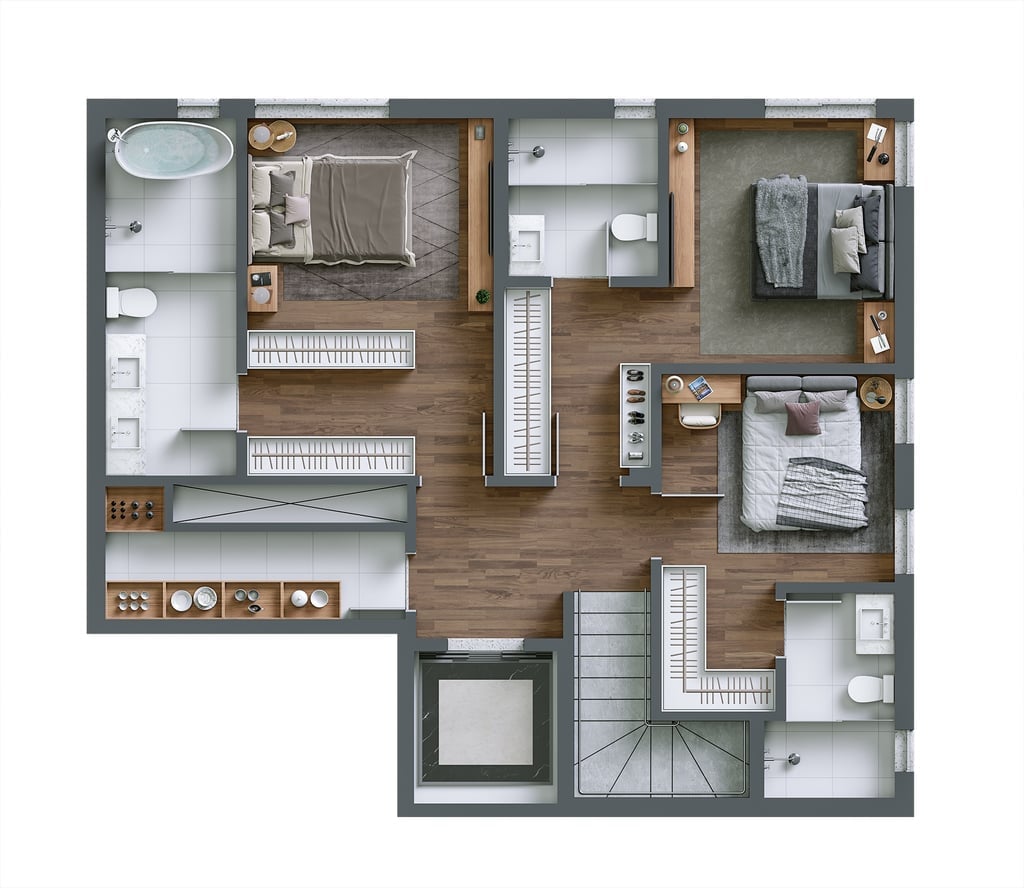 Planta 12 - 3 dorm 206,76m - cobertura duplex - superior