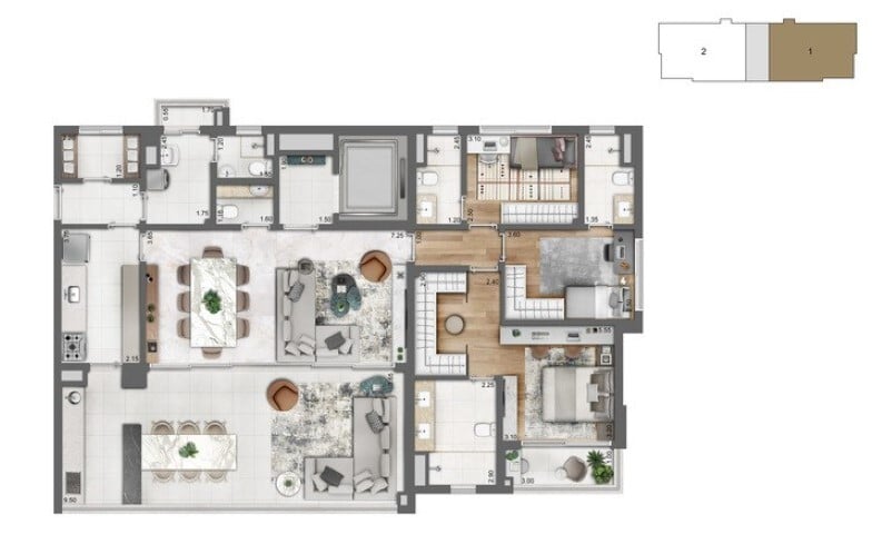 Planta 03 - 3 dorm 165 5m - opo