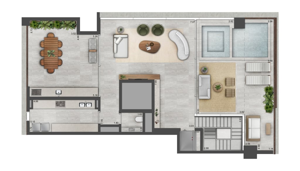 Planta 07 - 4 dorm 350m - cobertura duplex - superior