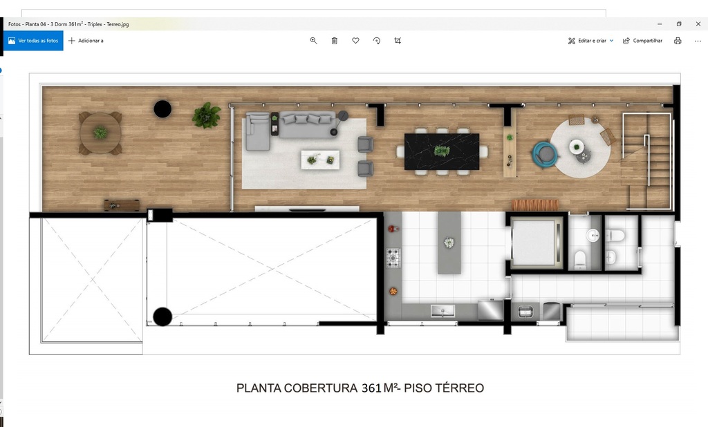 Planta 04 - 3 dorm 361m - triplex - terreo