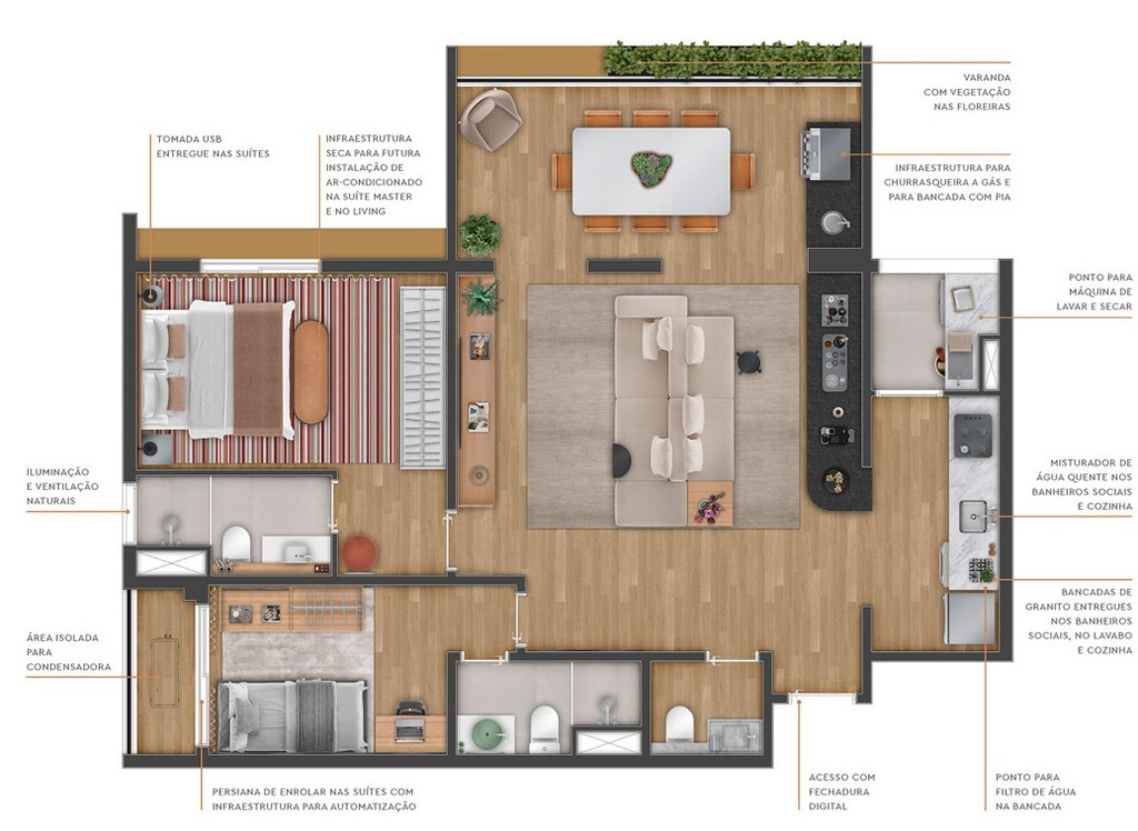 Planta 04 - 2 dorm 87m - opo