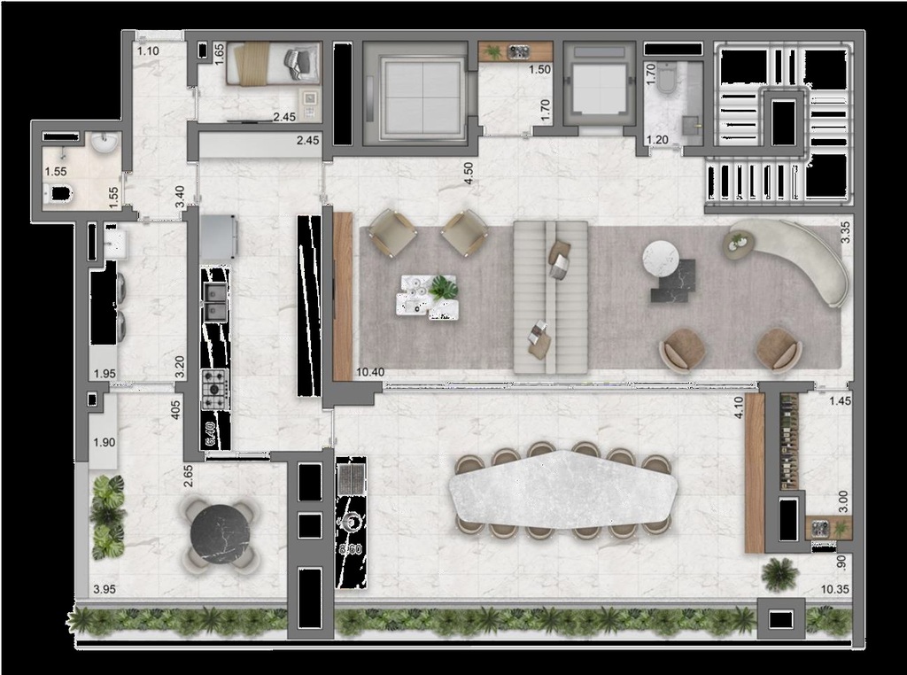 Planta 13 - 3 dorm 323,50m - duplex - inferior