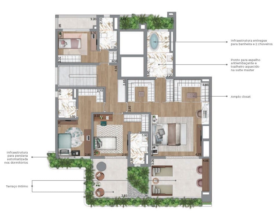 Planta 07 - 4 dorm 438m - cobertura duplex - superior