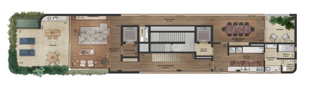 Planta 06 - 4 dorm 454m - cobertura duplex - superior