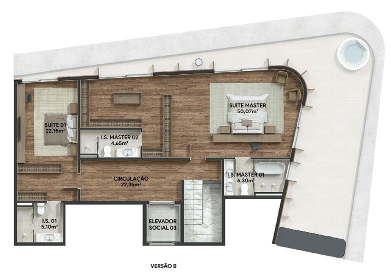 Planta 30 - 2 dorm 312m - cobertura duplex - superior - opo