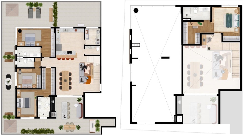 Planta 02 - 4 dorm 188,77m - garden