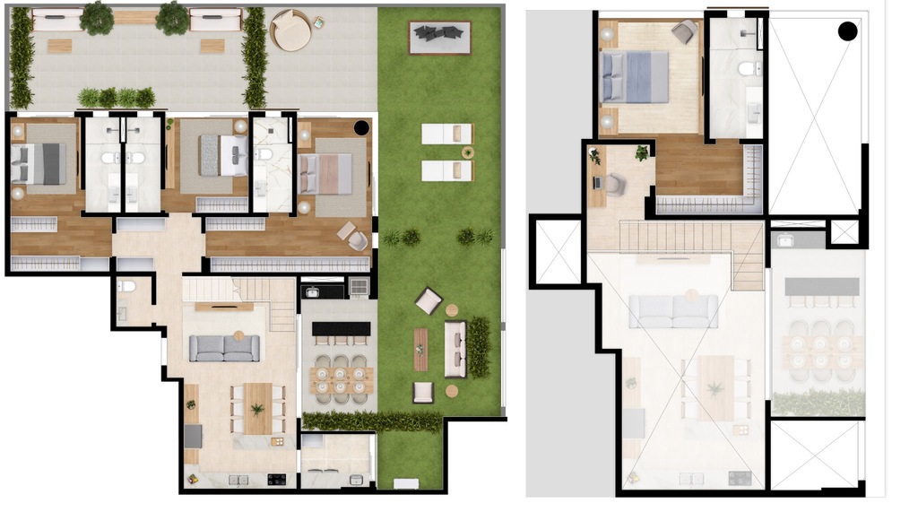 Planta 05 - 4 dorm 210,17m - garden