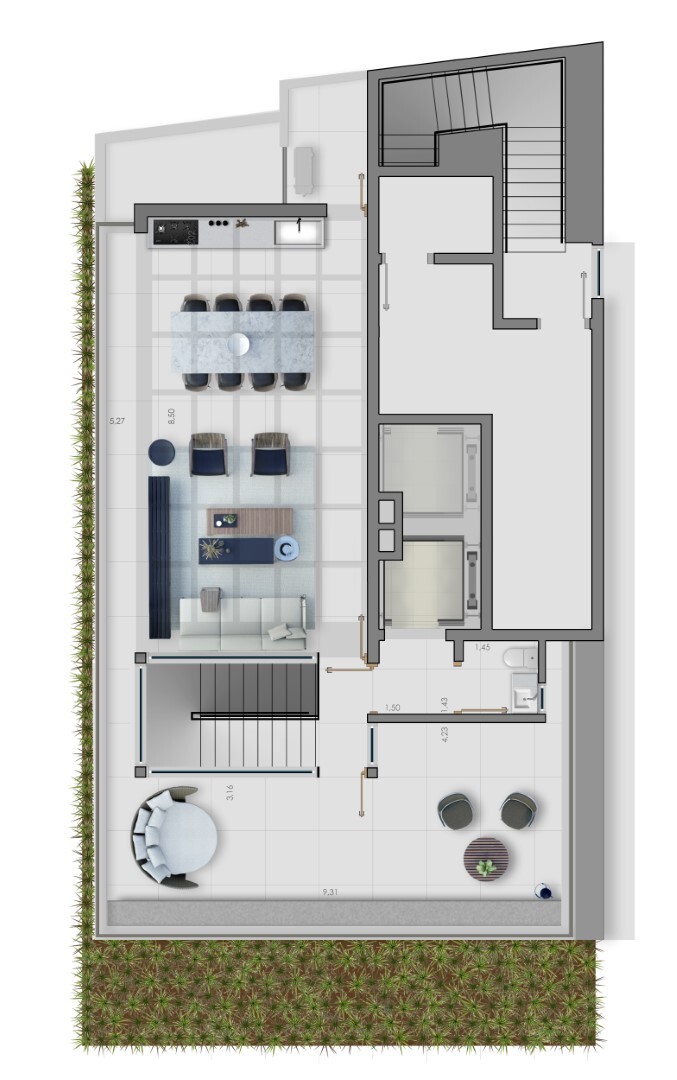 Planta 03 - 2 dorm 303m - cobertura duplex - superior