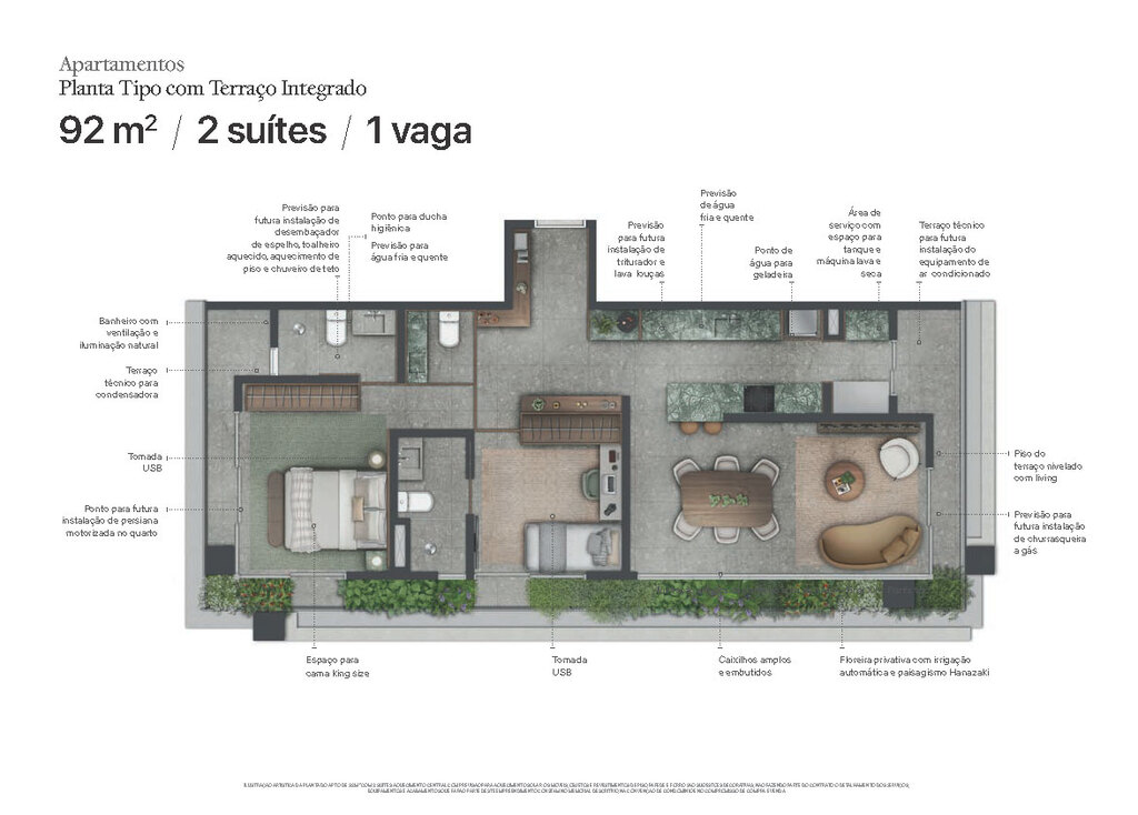 Planta 06 - 2 dorm 92m