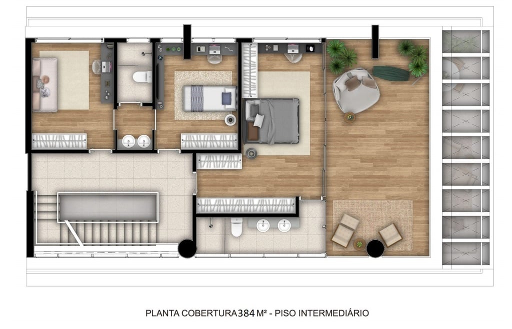 Planta 08 - 3 dorm 384m - triplex - intermediario