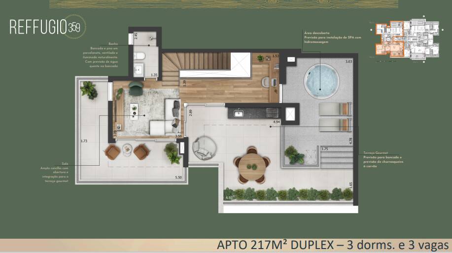 Planta 07 - 3 dorm 217m - duplex - superior