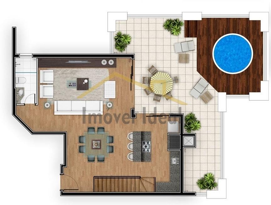 Planta 10 - 3 dorm 195 87m - cobertura duplex superior