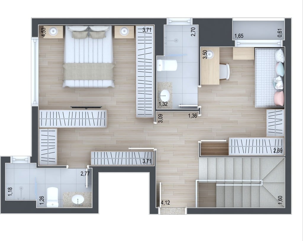 Planta 08 - 2 dorm 110,73m - duplex - superior