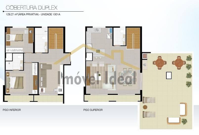 Planta 02 - 2 dorm 129 27m - cobertura duplex