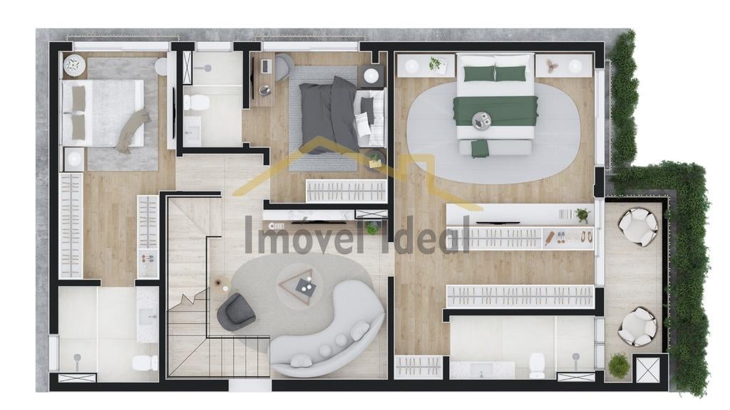 Planta 23 - 3 dorm 264m - cobertura duplex - inferior