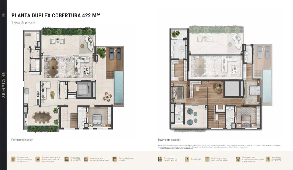 Planta 08 - 422m - cobertura duplex