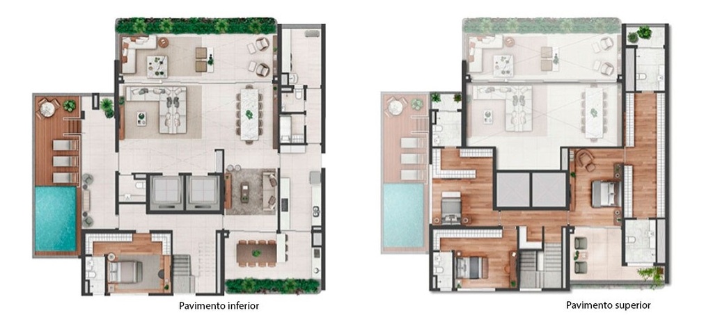 Planta 15 - 4 dorm 510m - cobertura duplex