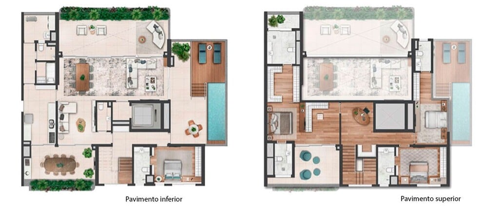 Planta 13 - 4 dorm 422m - cobertura duplex