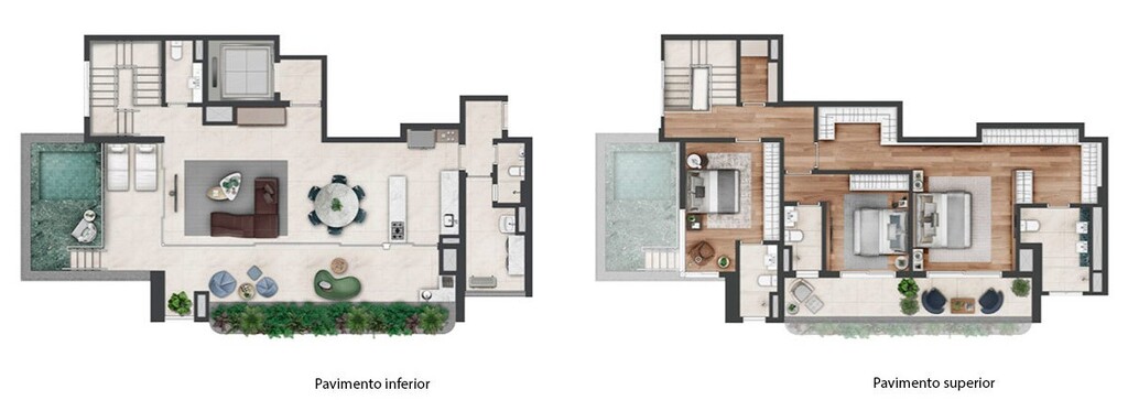 Planta 06 - 3 dorm 263m - cobertura duplex