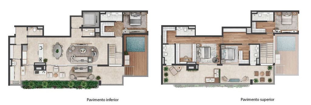 Planta 12 - 3 dorm 346m - cobertura duplex