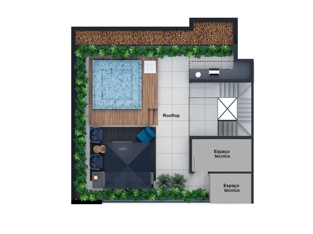 Planta 11 - 3 dorms 515,08m - casa 5 - rooftop