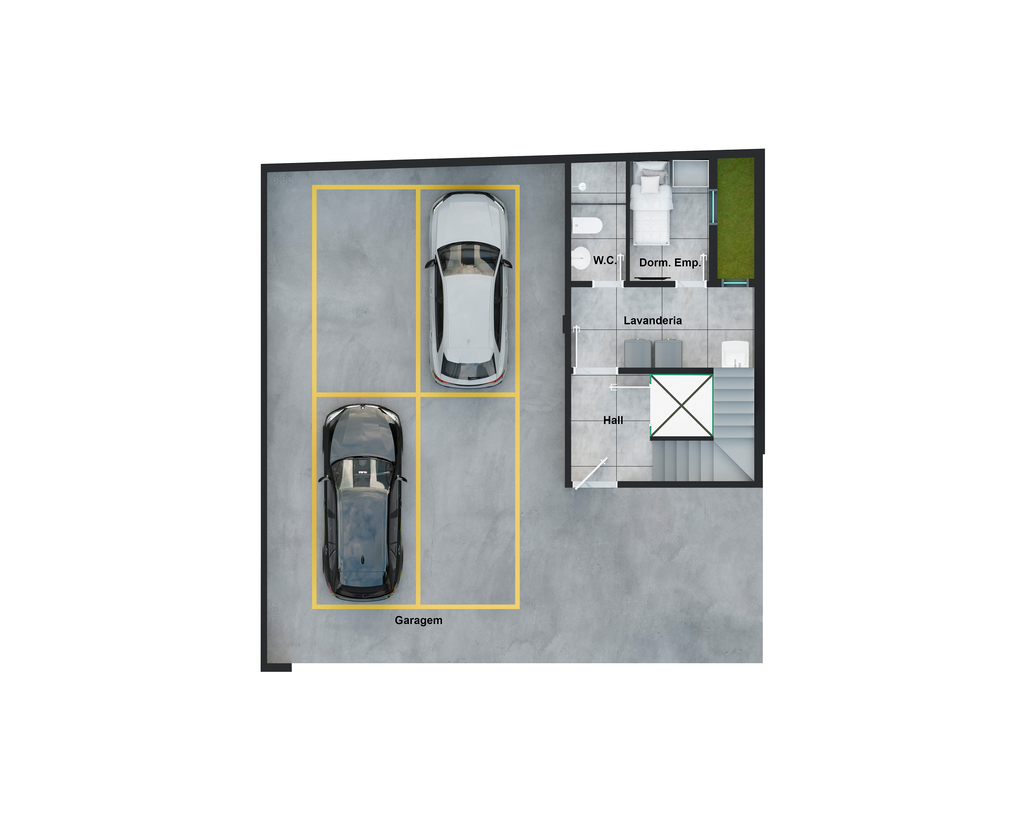 Planta 12 - 3 dorms 515,08m - casa 5 - subsolo